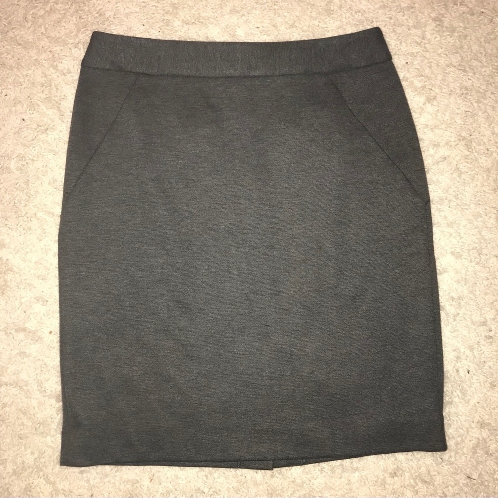 Grace Elements Gray Knit Skirt 10